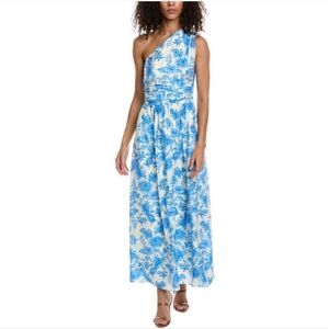 NWT Taylor One-Shoulder Floral Romantic Summer Maxi Dress Size 8 Formal